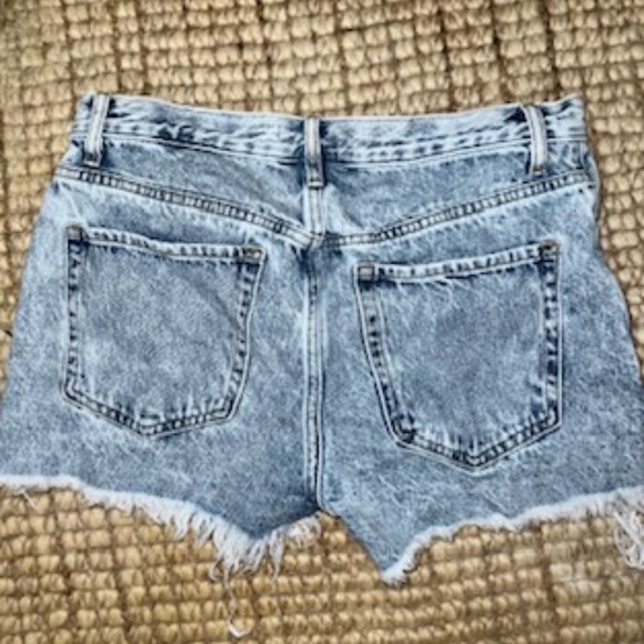 PacSun Eco Acid Ripped Vintage HIgh Waisted Denim Shorts - Picture 1 of 7